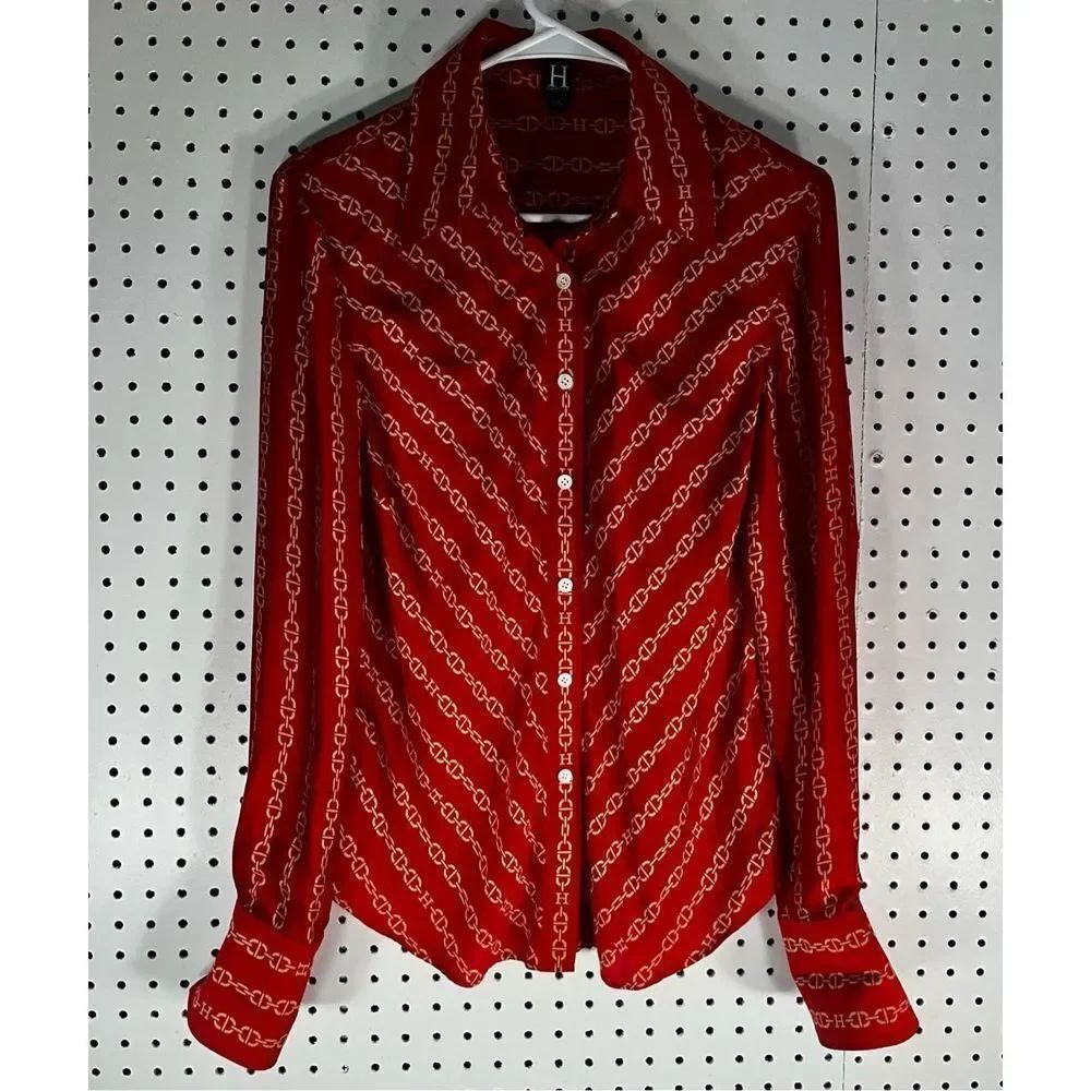 Tommy Hilfiger button down silk shirt